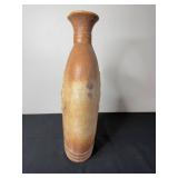 Rustic Decorative Ceramic Vase with Embossed Motif