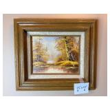 15 x 17 Framed Landscape Painting by Artist Lisa Lauren
