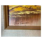 15 x 17 Framed Landscape Painting by Artist Lisa Lauren