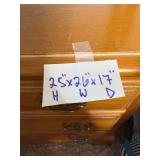 Solid Pine 4-Drawer Chest with Brass Handles