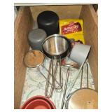 VTG French Pastry Rolling Pin, Vintage Hand Mixer and Measuring Cup Set with Yeast