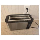 Elite Gourmet Stainless Steel 4-Slice Toaster with Reheat and Defrost Functions