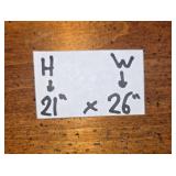 Vintage Framed Clown Portrait Painting by Artist Ruzicka