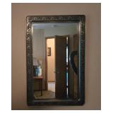 Ornate Rectangular Wall Mirror with Intricate Frame