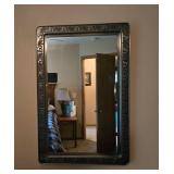 Ornate Rectangular Wall Mirror with Intricate Frame