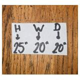 Mahogany Finish Bedside Table with Drawer