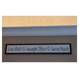 Live Well Laugh Often Love Much Decorative Wall Sign