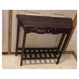 Antique Wooden Console Table with Ornate Carved Design