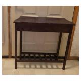 Antique Wooden Console Table with Ornate Carved Design