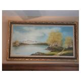 Large Landscape Oil Painting by Rogers - 55" x 31"