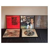 Collection of 5 Framed Album Covers Including Nat King Cole and Johnny Mathis