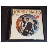 Collection of 5 Framed Album Covers Including Nat King Cole and Johnny Mathis