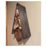 Handcrafted Wooden with Carved Face