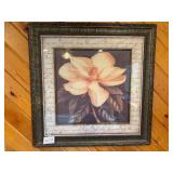 Framed Wall Art with Floral Design, 32" x 33"
