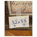 Framed Wall Art with Floral Design, 32" x 33"