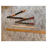 Fiskars Bypass Lopper and Anvil Pruner Set with Wooden Ruler