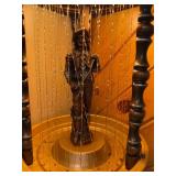 Vintage Hanging Rain Oil Lamp with Fisherman Figurine