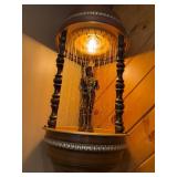 Vintage Hanging Rain Oil Lamp with Fisherman Figurine