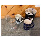 Assorted Collection of Mugs and Glass Jars