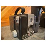 Collection of Vintage Cameras: Brownie and Rival Models with Flash Units