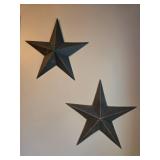 Set of Metal Barn Stars in Rustic Finish