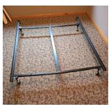 Adjustable Metal Bed Frame with Wheels