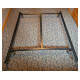 Adjustable Metal Bed Frame with Wheels
