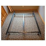 Adjustable Metal Bed Frame with Wheels