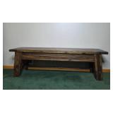 Solid Wood Rustic Coffee Table