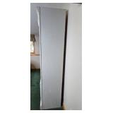 White Wooden Bookshelf with Decorative Back Panel