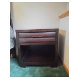 Sable Nightstand with Drawer and Open Shelf