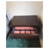 Sable Nightstand with Drawer and Open Shelf