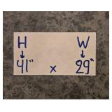 Large Rectangular Wall Mirror with Ornate Silver Frame