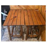 Pair of Rustic Wooden Side Tables