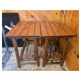 Pair of Rustic Wooden Side Tables