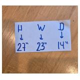 Black Wooden Side Table with Adjustable Shelf