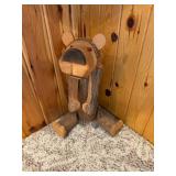 Handcrafted Wooden Bear Figurine - 23 Inches Tall