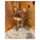 Handcrafted Wooden Bear Figurine - 23 Inches Tall