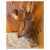 Handcrafted Wooden Bear Figurine - 23 Inches Tall