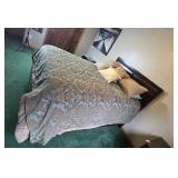 Queen Size Bed Frame with Headboard and Bedding Set