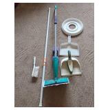 Household Cleaning Set with Mop, Brooms, and Dustpans
