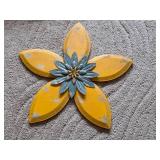 Wall Flower Decor and Wooden Bench Set