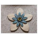 Wall Flower Decor and Wooden Bench Set