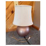 Bronze Table Lamp with Fabric Shade