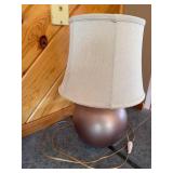 Bronze Table Lamp with Fabric Shade