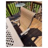 Outdoor Patio Dining Set with 6 Chairs, Extendable Table and Umbrella