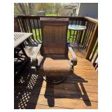 Outdoor Patio Dining Set with 6 Chairs, Extendable Table and Umbrella