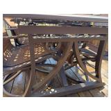 Outdoor Patio Dining Set with 6 Chairs, Extendable Table and Umbrella