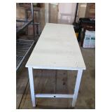 Large Industrial White Work Table - 36" x 72" x 30"