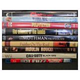 DVDs and a Decorative Ceramic Sheep Figurine